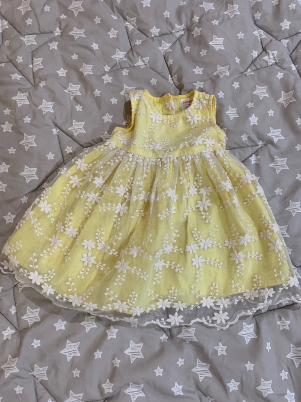 Gymboree Yellow Dress with White Floral Embroidery